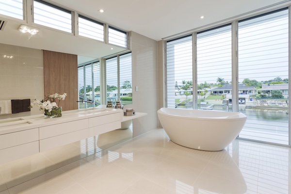 Luxury bathroom professionally cleaned and spotless